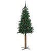 vidaXL &Aacute;rbol de Navidad Delgado con 300 LED con soporte Verde 210 cm
