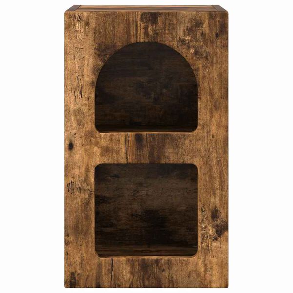 vidaXL Mesita de Noche Roble ahumado 29,5 x 33,5 x 50 cm