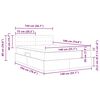 vidaXL Cama con almacenamiento y colch&oacute;n Crema 140 x 190 cm