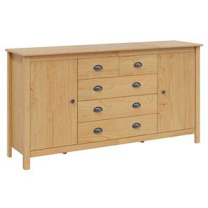 vidaXL Aparador HILL Marr&oacute;n miel 154 x 40 x 80 cm Pino macizo