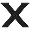 vidaXL Patas para mesa de centro en forma de X (2 unidades), color negro, 60 x (42-43) cm, acero