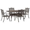 vidaXL Conjunto de Comedor de Jard&iacute;n 5 uds. Bronce Aluminio
