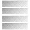 vidaXL Pelda&ntilde;o Rectangular 4 pcs Plateado 80 x 20 cm Aluminio