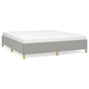 vidaXL Cama sin colch&oacute;n tela gris claro 180x200 cm