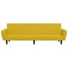 vidaXL Sof&aacute; cama de 2 plazas terciopelo amarillo