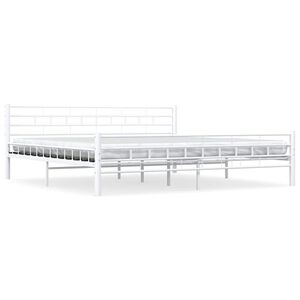 vidaXL Estructura de cama sin colch&oacute;n metal blanco 200x200 cm