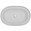 vidaXL Lavabo ovalado de cerámica blanco 63x42 cm