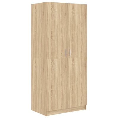 vidaXL Armario de madera contrachapada roble Sonoma 80x52x180 cm