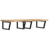 vidaXL Estante de lavabo de pared acero y madera maciza de acacia