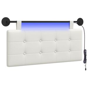 vidaXL Cabecero colgante Blanco Cuero sint&eacute;tico