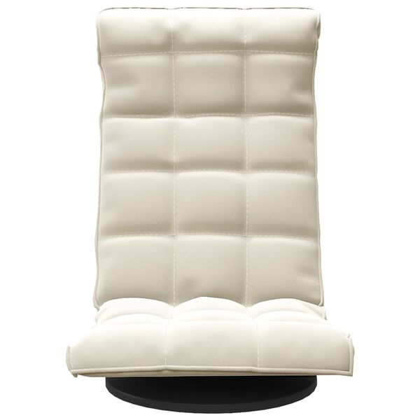 vidaXL Silla de suelo giratoria de terciopelo crema