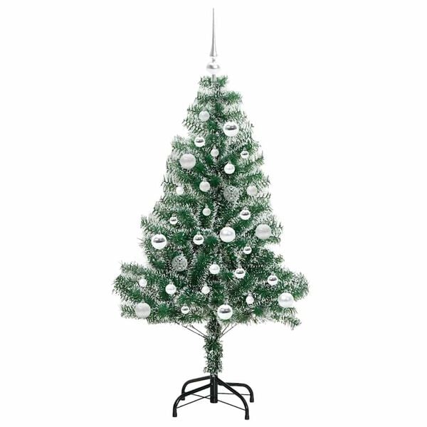 vidaXL &Aacute;rbol de Navidad Artificial Nevado con Luz LED Verde y 150 cm