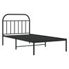 vidaXL Estructura cama sin colchón con cabecero metal negro 100x190 cm