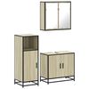 vidaXL Set de muebles de ba&ntilde;o 3 pzas madera contrachapada roble Sonoma