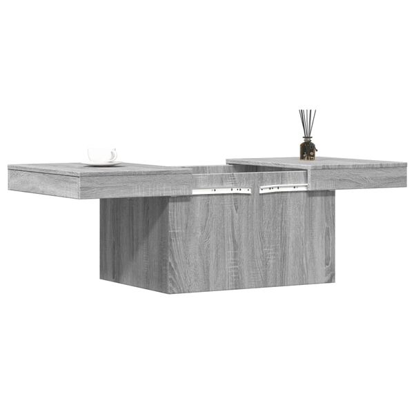 vidaXL Mesa de centro madera de ingenier&iacute;a gris Sonoma 80x55x40 cm