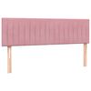 vidaXL Cama box spring con colch&oacute;n y LED terciopelo rosa 140x220 cm