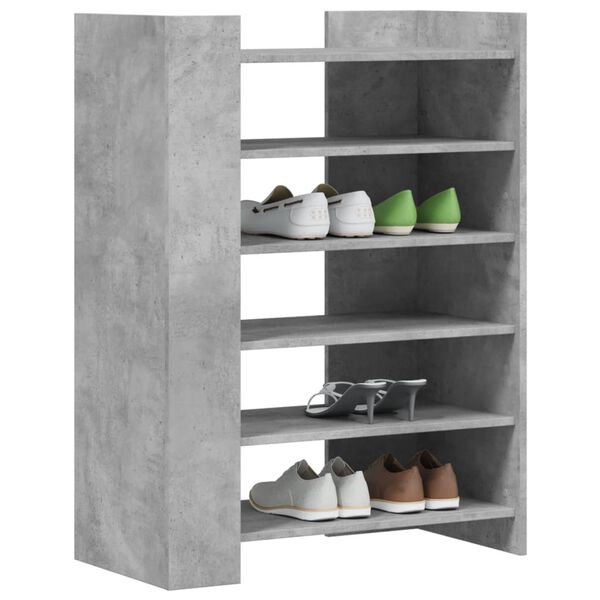 vidaXL Mueble zapatero madera ingenier&iacute;a gris hormig&oacute;n 74,5x37,5x100cm