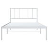 vidaXL Estructura cama sin colch&oacute;n con cabecero metal blanco 90x200 cm