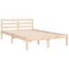 vidaXL Estructura de cama de matrimonio con cabecero madera maciza