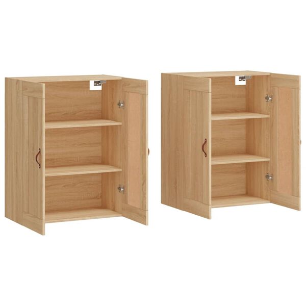 vidaXL Armarios de pared 2 uds madera de ingenier&iacute;a roble Sonoma