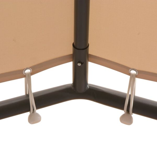 vidaXL Cenador carpa 3x3 m de acero beige