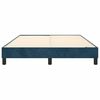 vidaXL Estructura de cama con somier terciopelo azul oscuro 140x200cm