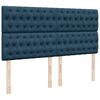vidaXL Cama box spring con colch&oacute;n terciopelo azul 200x200 cm