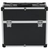 vidaXL Caja de herramientas aluminio negro 38x22,5x34 cm