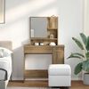 vidaXL Tocador con espejo roble artisan 86,5x35x136 cm