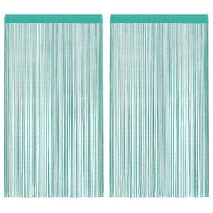 vidaXL Cortinas de tiras 2 uds turquesa 140x250 cm