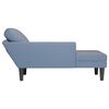 vidaXL Chaise longue con coj&iacute;n de tela de pana azul