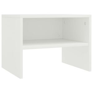 vidaXL Mesita de noche madera contrachapada blanco 40x30x30 cm