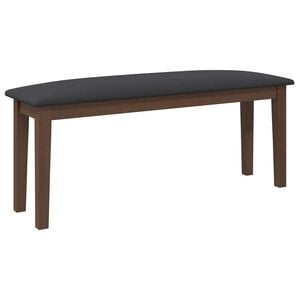 vidaXL Banco 110 cm madera maciza marr&oacute;n caucho