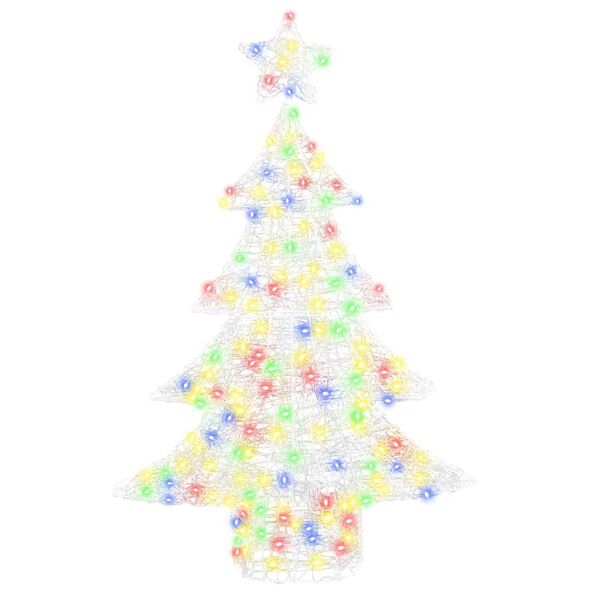 vidaXL &Aacute;rbol de Navidad con 100 LED Multicolor 120 cm Acr&iacute;lico