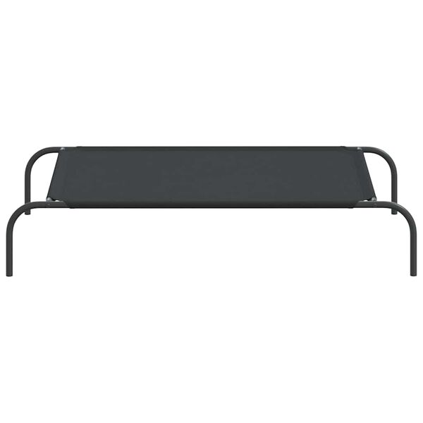 vidaXL Cama elevada para perros negra 110x65x20 cm tela Oxford y acero