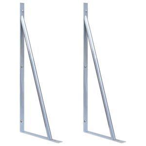 vidaXL Soportes para postes de valla 2 unidades acero galvanizado