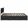 vidaXL Estructura de cama Negro 200 x 200 cm Madera Ingenieril