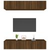 vidaXL Muebles TV 4 uds madera contrachapada marr&oacute;n roble 80x30x30 cm