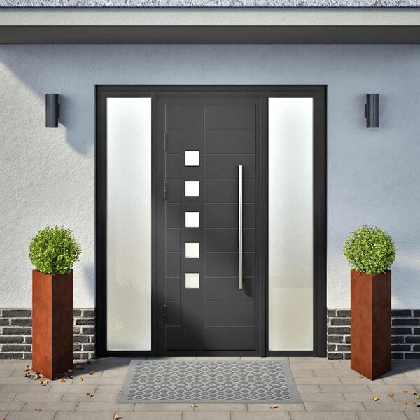 vidaXL Jardineras triangulares 2 uds acero oxidado 30x26x75 cm