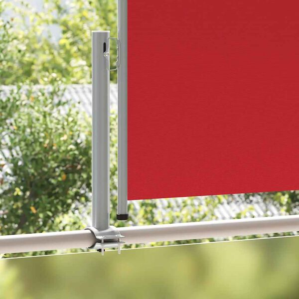vidaXL Toldo lateral retr&aacute;ctil de jard&iacute;n o terraza rojo 100x300 cm