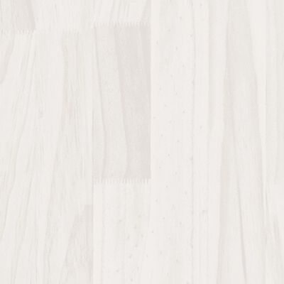 vidaXL Estantería 2 niveles madera maciza de pino blanco 80x30x70 cm