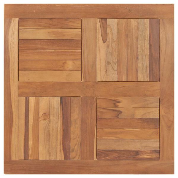 vidaXL Superficie de mesa cuadrada madera maciza de teca 80x80x2,5 cm