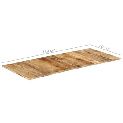 vidaXL Tablero de mesa madera maciza de mango 15-16 mm 140x60 cm