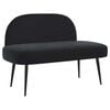 vidaXL Banco tapizado con respaldo Negro 110 x 60 x 76 cm Terciopelo