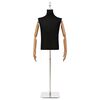 vidaXL Maniqu&iacute; ajustable de 170-218 cm con base Masculino PP Negro