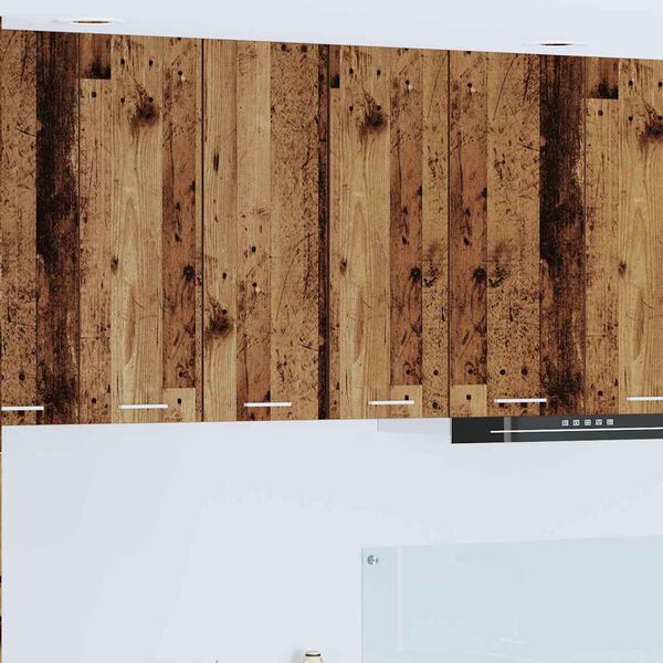 vidaXL Mueble colgante con puerta 2 pcs Madera Vieja y 30 x 31 x 80 cm