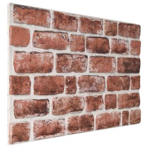 vidaXL Paneles de pared 10 uds. 100 x 50 cm Marr&oacute;n oscuro y Blanco