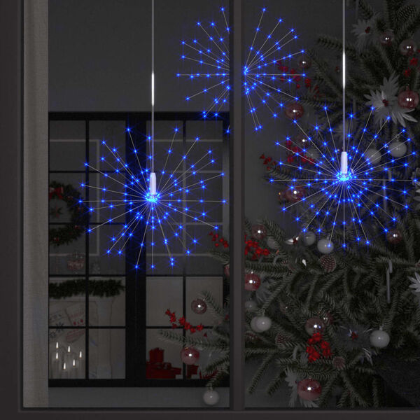 vidaXL Luz de petardo de navidad exterior azul 140 LEDs 20 cm