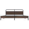 vidaXL Estructura de cama sin colch&oacute;n metal roble marr&oacute;n 200x200 cm
