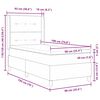 vidaXL Cama tipo Box Spring con colch&oacute;n Marr&oacute;n Oscuro 190 x 90 cm tela